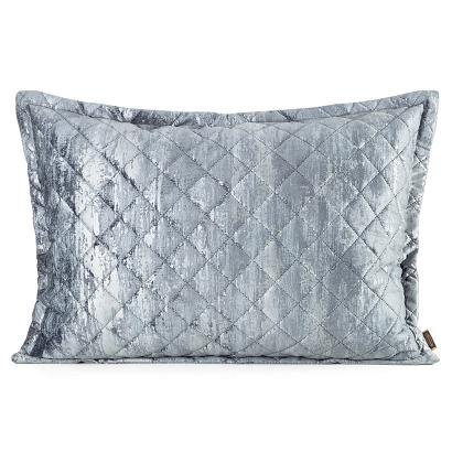 Poszewka dekoracyjna BLINK43 50x70 Eurofirany stalowa welwetowa pikowana błyszczący nadruk