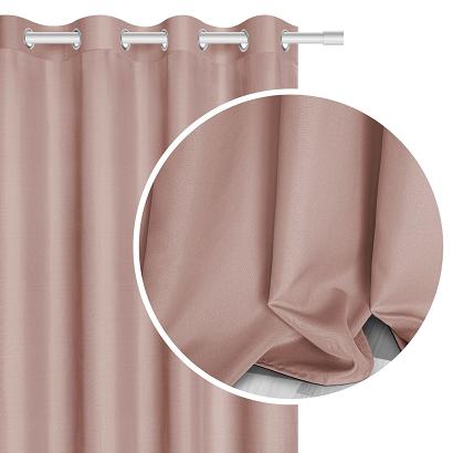 Zasłona gotowa na przelotkach VIVA 140x250 pudrowa