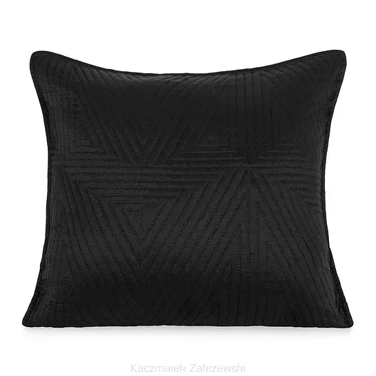 Poszewka dekoracyjna TRIO 45x45 pikowana czarna