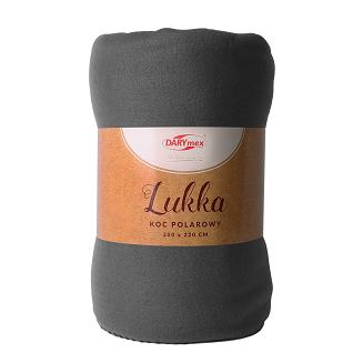 Koc narzuta polarowa LUKKA 200x220 Darymex ciemno szary