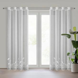 Firana gotowa na przelotkach TASHA 140x250 Eurofirany biały