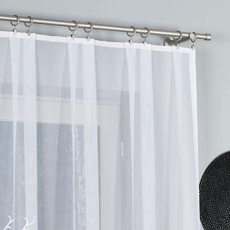 Firanka żakardowa gotowa na żabki BAKARO 320x160 biała