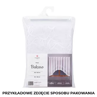 Firanka żakardowa gotowa na żabki BAKARO 320x160 biała