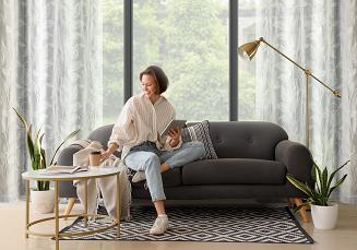 Zasłona gotowa na przelotkach HOLI 140x250 Eurofirany