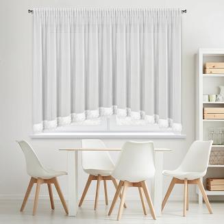 Firana gotowa na taśmie LUISA 400x160 Eurofirany biały