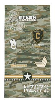 Ręcznik plażowy DESIGN 70x140 moro wojskowy