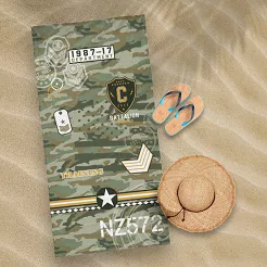 Ręcznik plażowy DESIGN 70x140 moro wojskowy