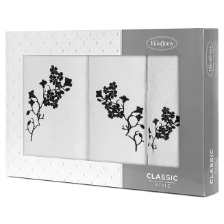 Komplet ręczników 3 cz. BLOSSOM 30x50 Eurofirany biały