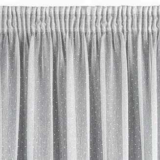 Firana gotowa na taśmie SIBEL 300x250 Eurofirany biały/srebrny