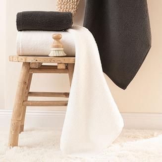 Ręcznik bawełniany LEON 70x140 strukturalne frotte czarny