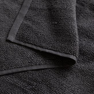 Ręcznik bawełniany LEON 70x140 strukturalne frotte czarny