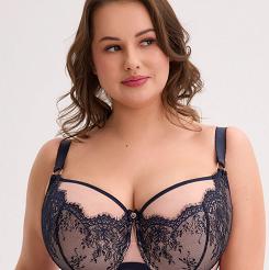 Biustonosz Semi-Soft Aina Maxi Art. 1273 Granatowo-różowy