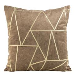 Poszewka dekoracyjna BLINK 45x45 Eurofirany ciemnobeżowy/jasnozłoty