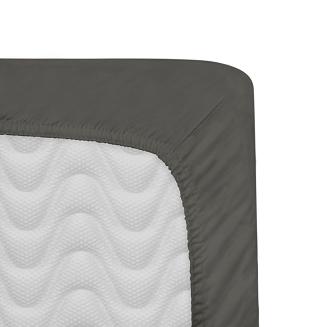 Prześcieradło satyna bawełniana z gumką 160x200 Darymex jasnoszare