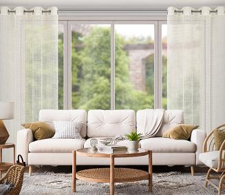 Zasłona gotowa na przelotkach LARA 140x250 Eurofirany naturalny