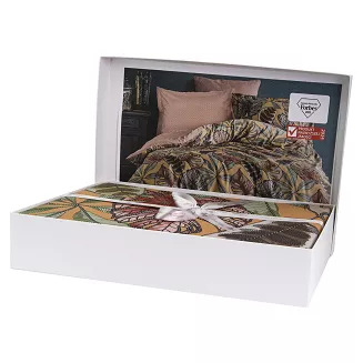 Pościel satyna bawełniana(P) GRETA TERRA/160x200 LUXURY PREMIUM