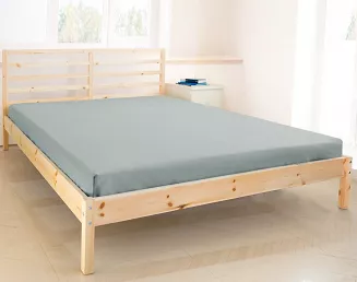 Prześcieradło jersey bez gumki 160x200 szare