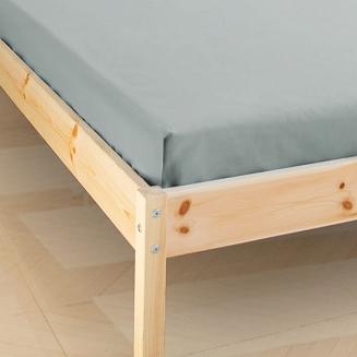 Prześcieradło jersey bez gumki 160x200 szare