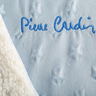 Koc Pierre Cardin BABY4 110x140 Pierre Cardin Eurofirany niebieski biały gwiazdki miś