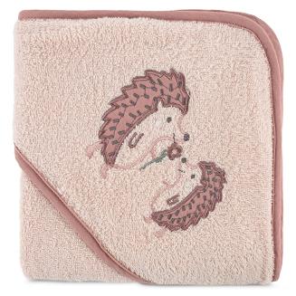 Ręcznik dziecięcy z kapturkiem BABY68 100x100 Eurofirany różowy