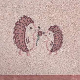 Ręcznik dziecięcy z kapturkiem BABY68 100x100 Eurofirany różowy