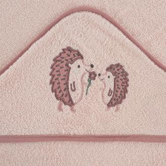 Ręcznik dziecięcy z kapturkiem BABY68 100x100 Eurofirany różowy