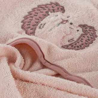 Ręcznik dziecięcy z kapturkiem BABY68 100x100 Eurofirany różowy