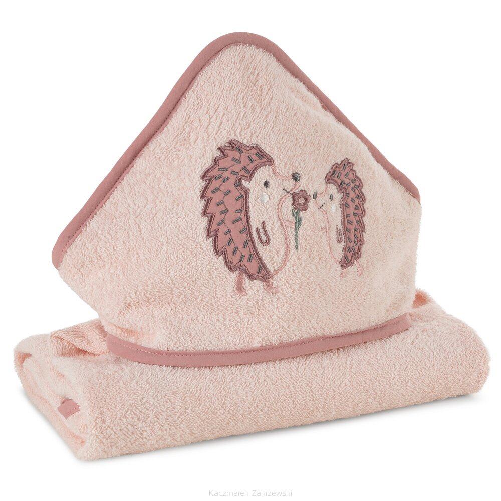 Ręcznik dziecięcy z kapturkiem BABY68 100x100 Eurofirany różowy