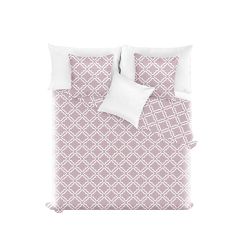 Narzuta dekoracyjna CLOVER 200x220 pikowana biała pudrowa wzór marokański