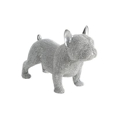 Figurka dekoracyjna ELDO 20x9x14 Eurofirany srebrny pies buldog