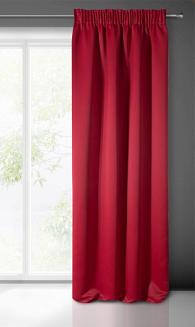 Zasłona gotowa na taśmie LOGAN 135x270 Eurofirany czerwona