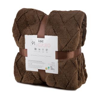 Koc narzuta CARO 150x200 Design91 ciemnobrązowy