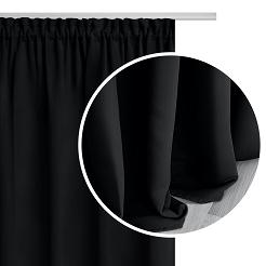 Czarna Zasłona Zaciemniająca Na Taśmie Blackout 140x270 HOLD