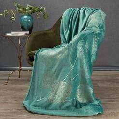 Koc narzuta GINKO2 150x200 Eurofirany turkusowy