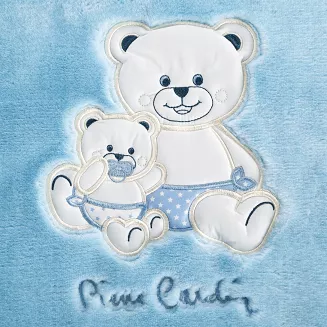 Koc Pierre Cardin BABY3 80x110 Pierre Cardin Eurofirany niebieski misie