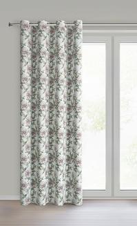 Zasłona gotowa na przelotkach BEVERLY1 140x250 Eurofirany biały