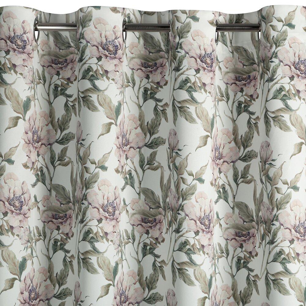 Zasłona gotowa na przelotkach BEVERLY1 140x250 Eurofirany biały