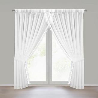 Firana gotowa na taśmie ARTEMIDA 400x250 Eurofirany biały