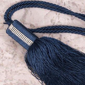 Sznur dekoracyjny do zasłon OLIVIA granatowy