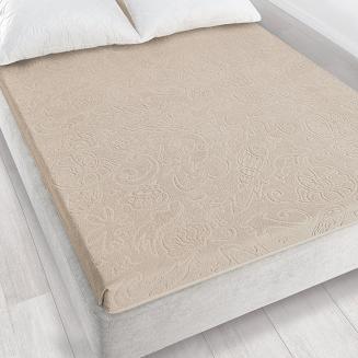 Prześcieradło frotte bez gumki Tulipan 175x220 ZWOLTEX sepia GRUBE