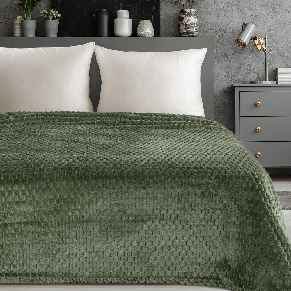 Koc narzuta CINDY6 200x220 Design91 oliwkowy