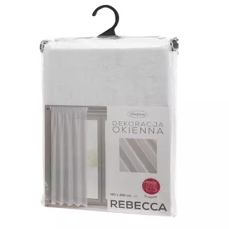 Firana gotowa na taśmie REBECCA 140x270 Eurofirany biały