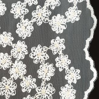 Firana gotowa na taśmie DAISY 140x270 Eurofirany biały