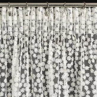 Firana gotowa na taśmie DAISY 140x270 Eurofirany biały