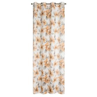 Firana gotowa na przelotkach SOFIA 140x250 Eurofirany biały/rudy