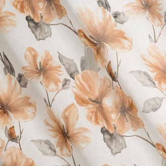 Firana gotowa na przelotkach SOFIA 140x250 Eurofirany biały/rudy