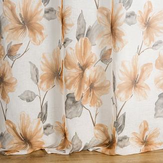 Firana gotowa na przelotkach SOFIA 140x250 Eurofirany biały/rudy