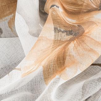 Firana gotowa na przelotkach SOFIA 140x250 Eurofirany biały/rudy