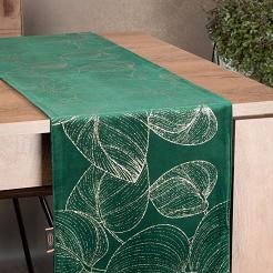 Obrus dekoracyjny BLINK 35x180 Eurofirany ciemnozielony