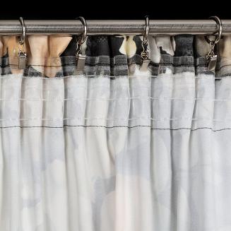 Zasłona gotowa na przelotkach BETTY 140x250 Eurofirany czarny